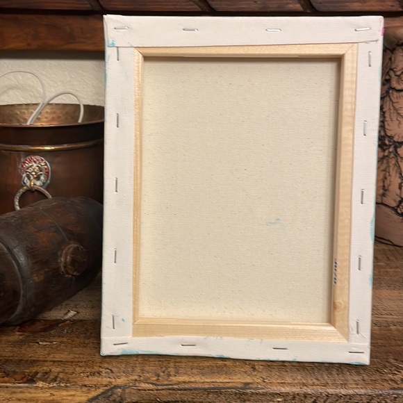 Acrylic canvas painting “ The little love birds “ 8”by 10” - Picture 3 of 3